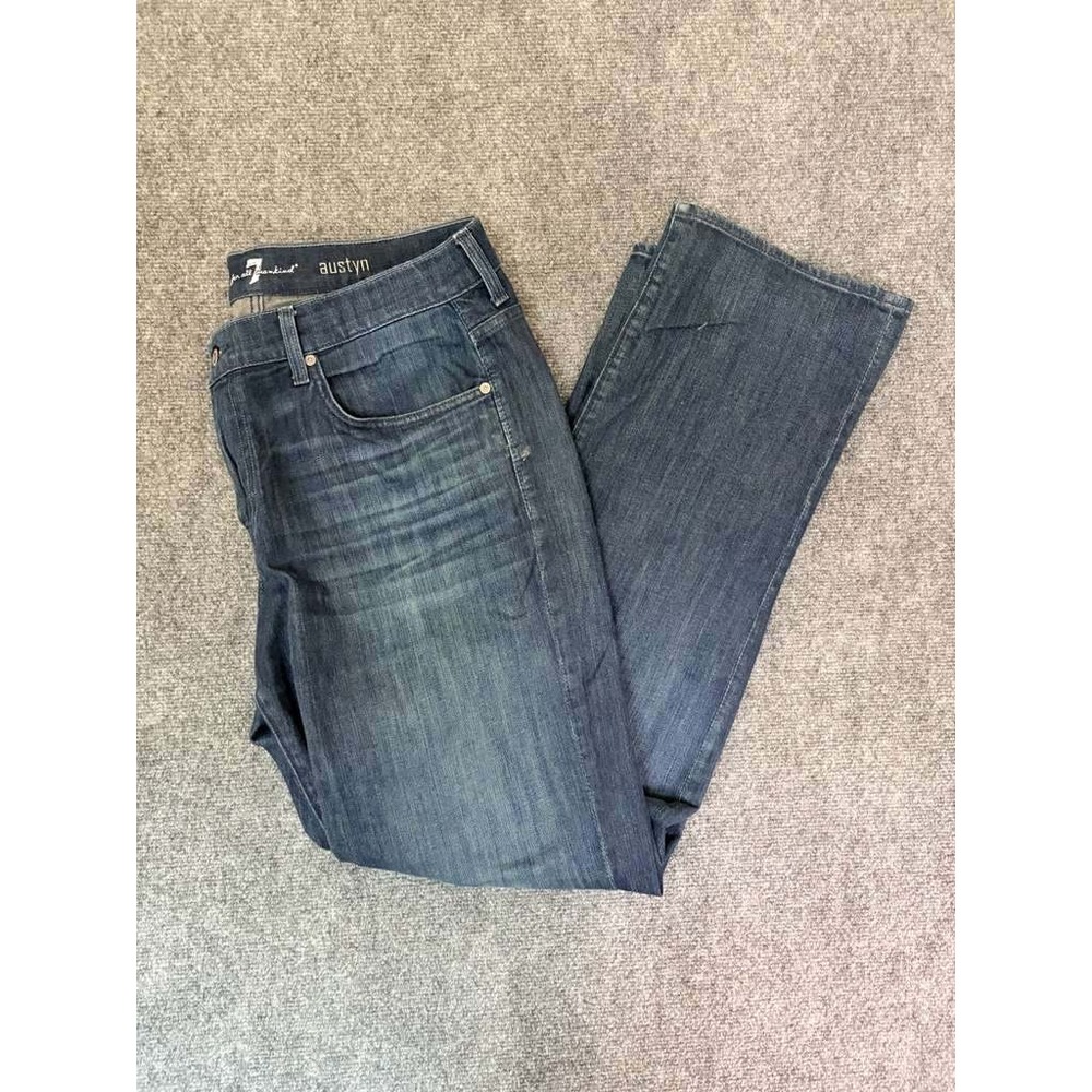 7 For All Mankind Austyn Relaxed Straight Jeans Mens 36 Dark Wash Blue Denim